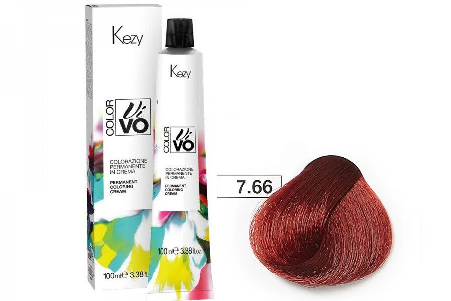Kezy Color Vivo hair dye 100 ml - 7.66 intense red blonde